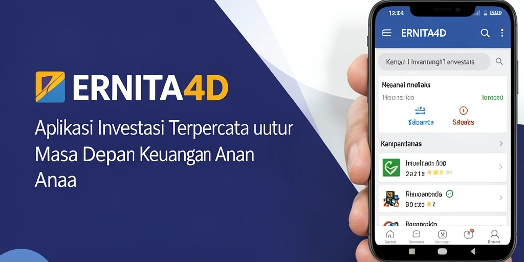 Antarmuka aplikasi ERNITA4D yang modern dan informatif untuk investasi.