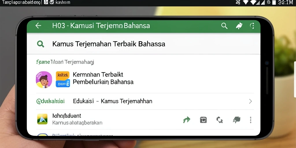 Antarmuka pengguna H03 yang sederhana dan fungsional untuk terjemahan.