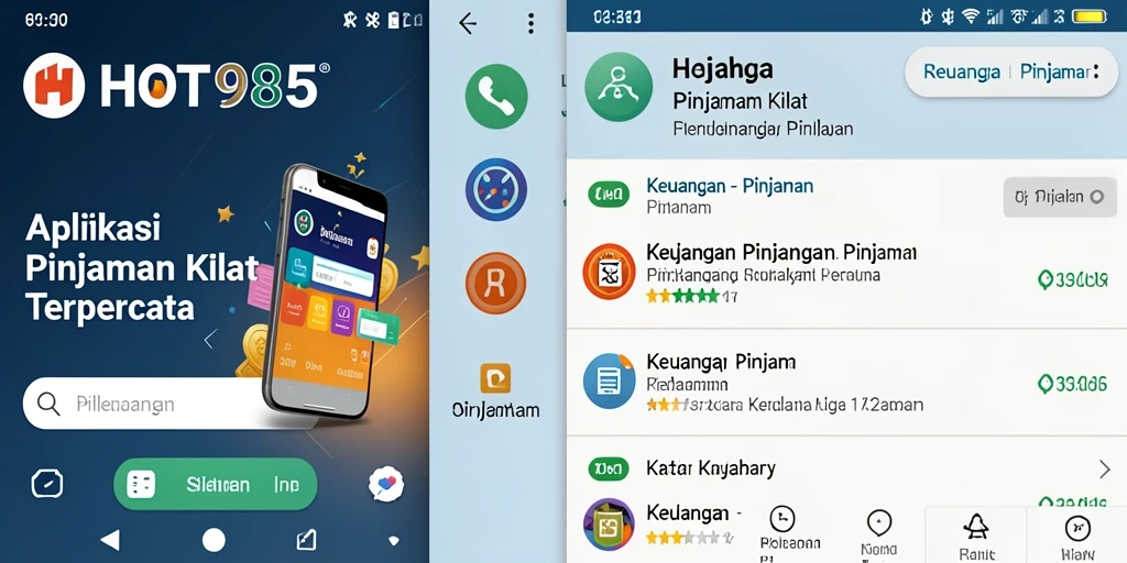 Antarmuka aplikasi HOT985 yang sederhana dan mudah digunakan.