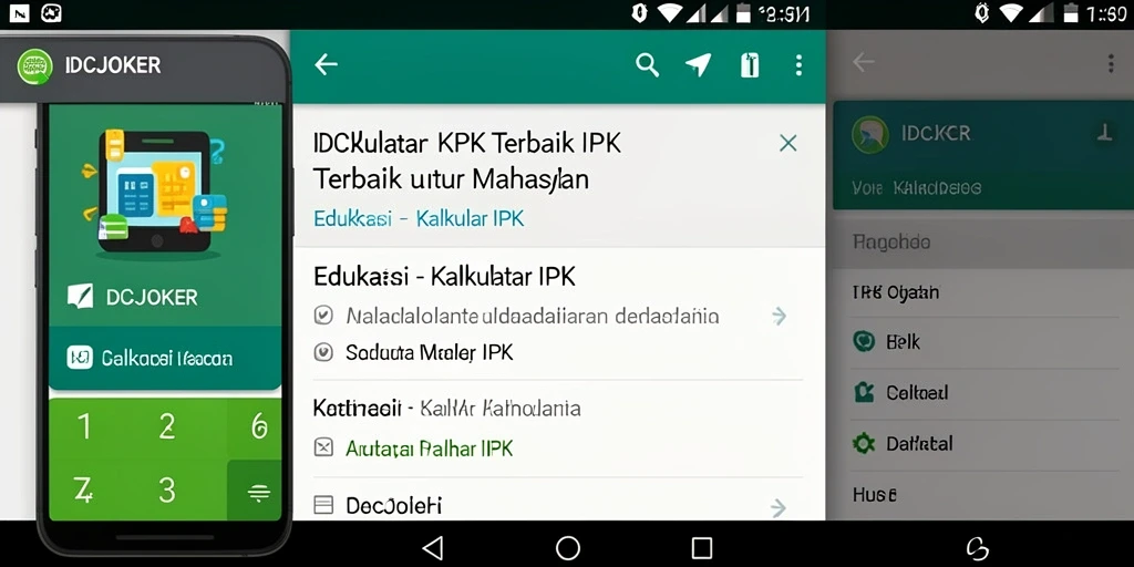 Tampilan antarmuka sederhana dan fungsional dari IDCJOKER Kalkulator IPK.