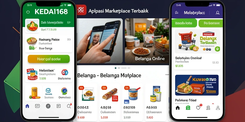 Antarmuka KEDAI168 yang menarik dan fungsional untuk berbelanja.