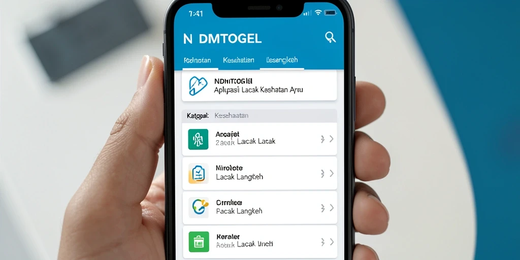 Antarmuka NDMTOGEL yang menunjukkan statistik langkah harian.