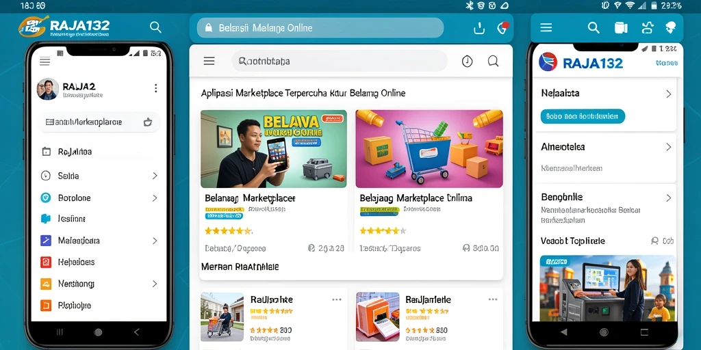 Screenshot utama RAJA132 menunjukkan antarmuka pengguna yang menarik dan mudah digunakan.