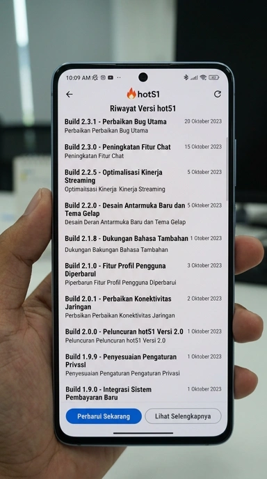 Riwayat Versi Hot51 untuk Pengguna Android